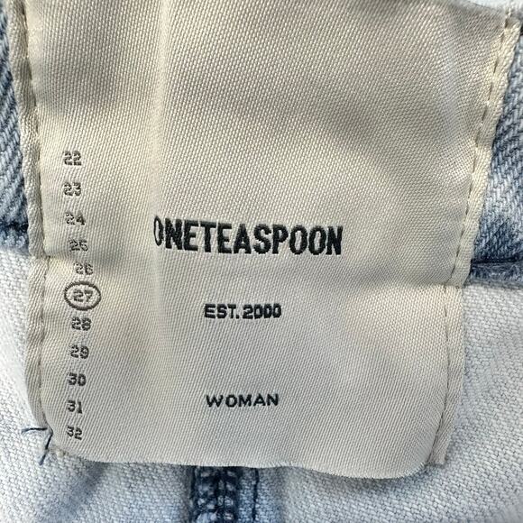 One Teaspoon Street Walker Skirt Jean Denim Destroyed Color 27 - Picture 4 of 8